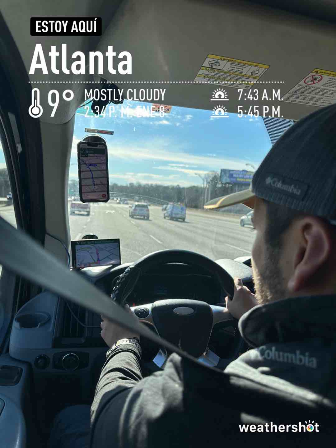 Weather in Atlanta, 48°F — January 8, 2024 (community photo)