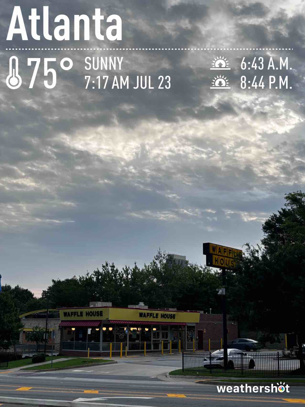 Weather in Atlanta, 75°F — July 23, 2024 (community photo)