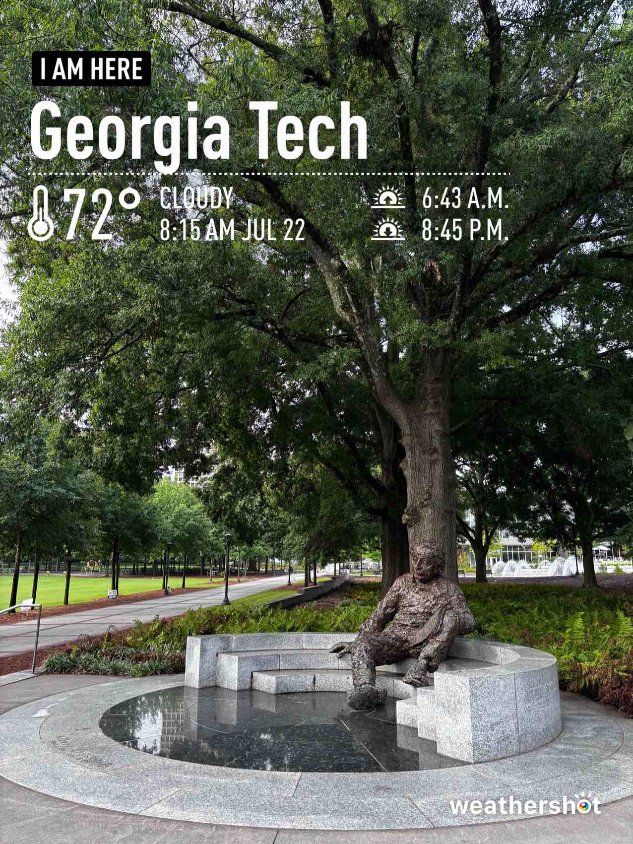 Cloudy weather in Atlanta, 72°F — July 22, 2024 (community photo)