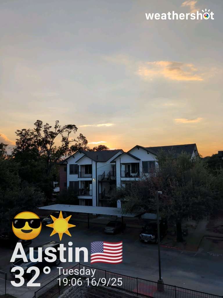 Sunny weather in Austin, 90°F — September 16, 2025 (community photo)