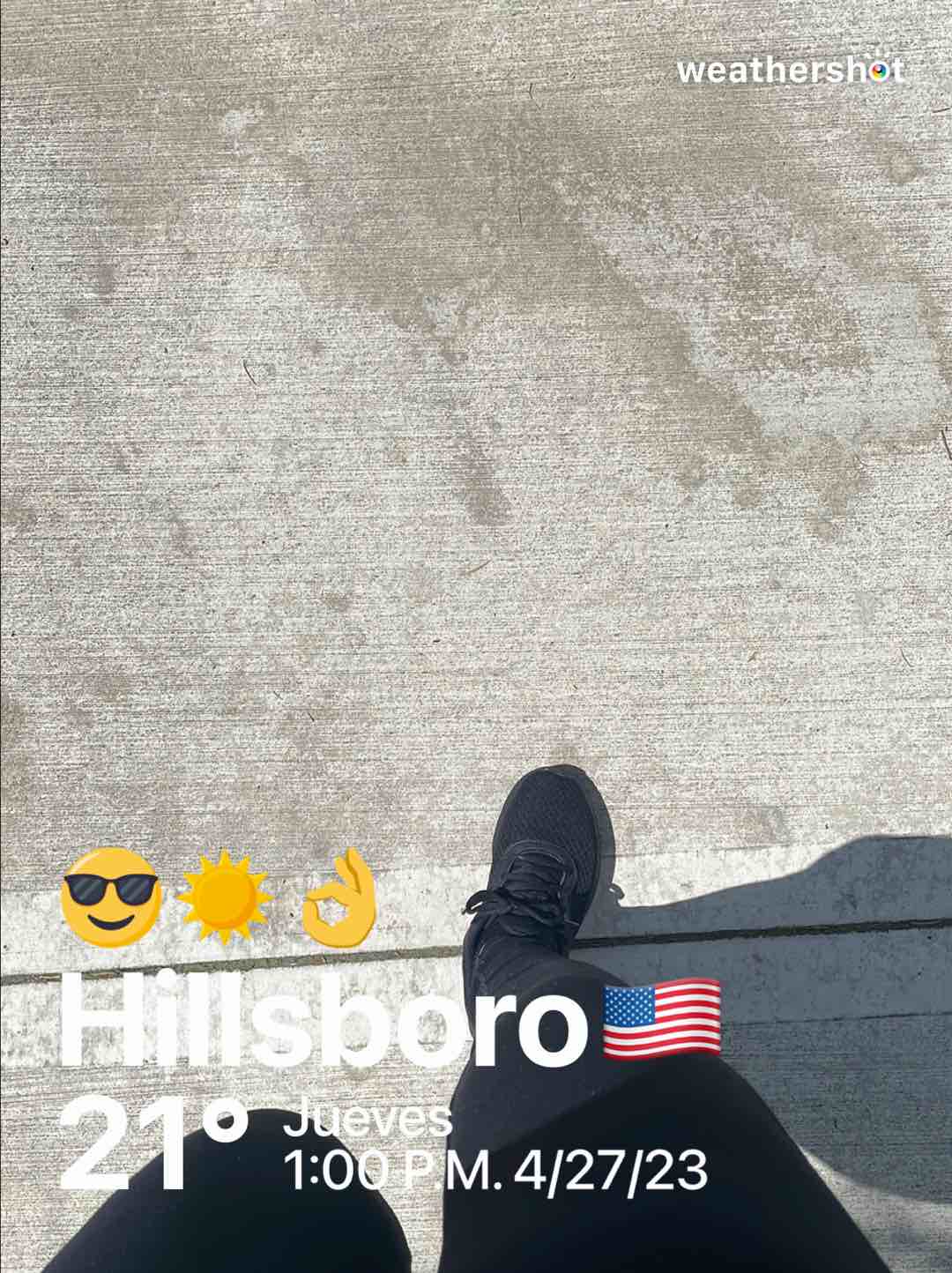 Clear weather in Hillsboro, 70°F — April 27, 2023 (community photo)