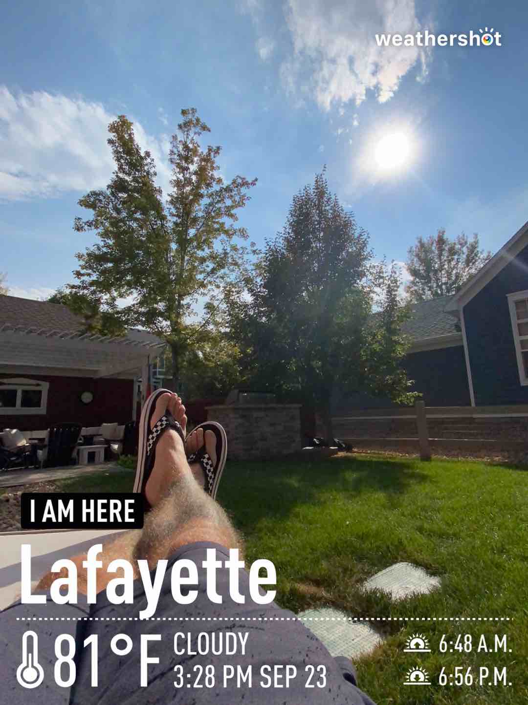Cloudy weather in Lafayette, 81°F — September 23, 2021 (community photo)