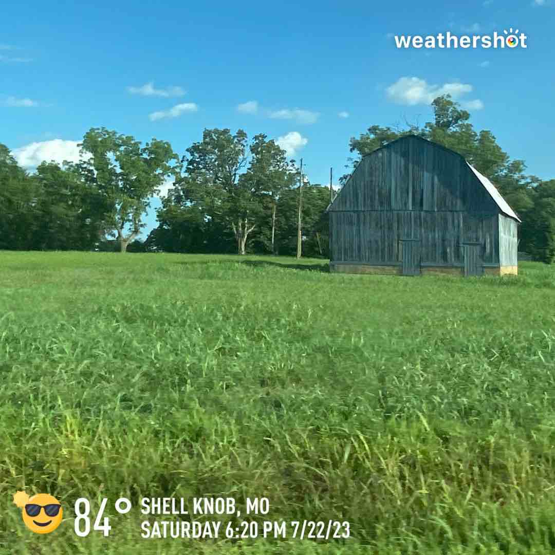 Clear weather in Shell Knob, 84°F — July 22, 2023 (community photo)