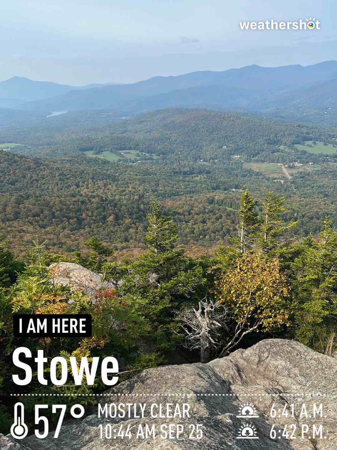 Weather in Stowe, 57°F — September 25, 2023 (community photo)