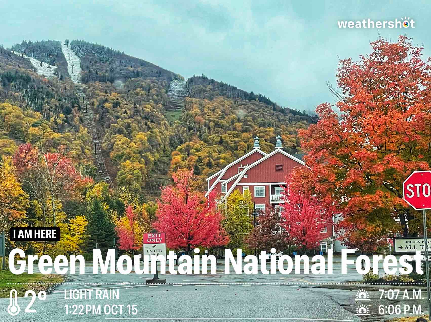 Rainy weather in Warren, 36°F — October 16, 2024 (community photo)
