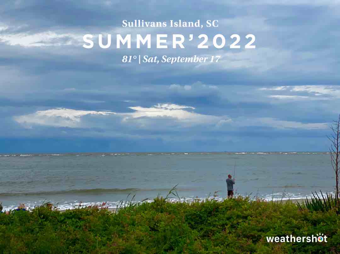 Cloudy weather in Sullivan's Island, 81°F — September 17, 2022 (community photo)