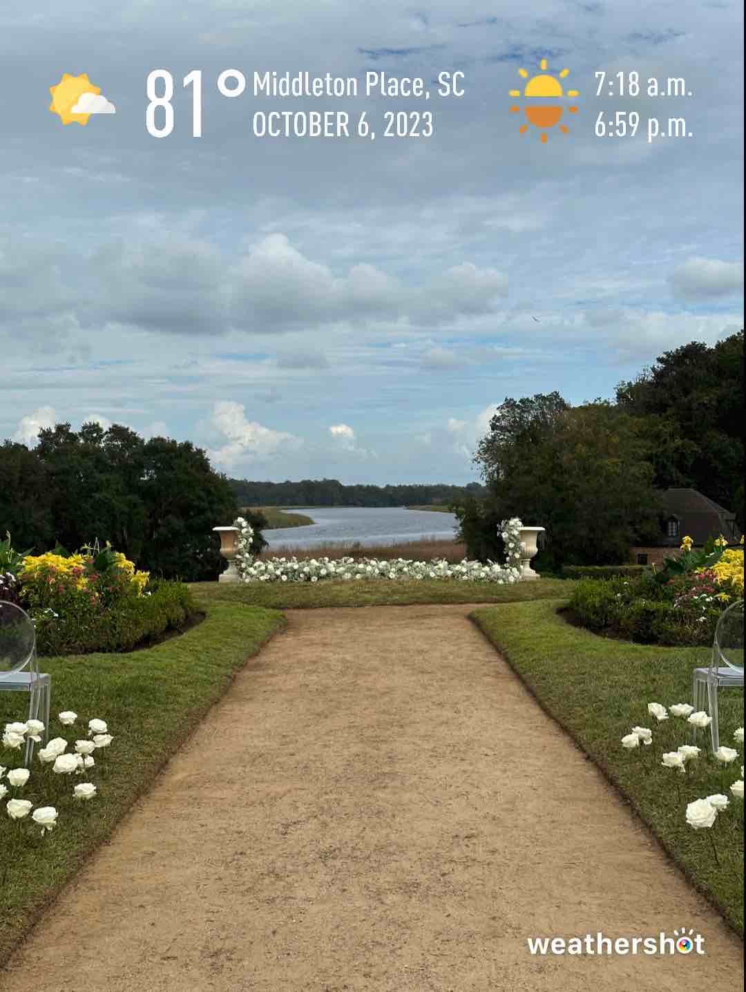 Partly cloudy weather in Charleston, 81°F — October 6, 2023 (community photo)