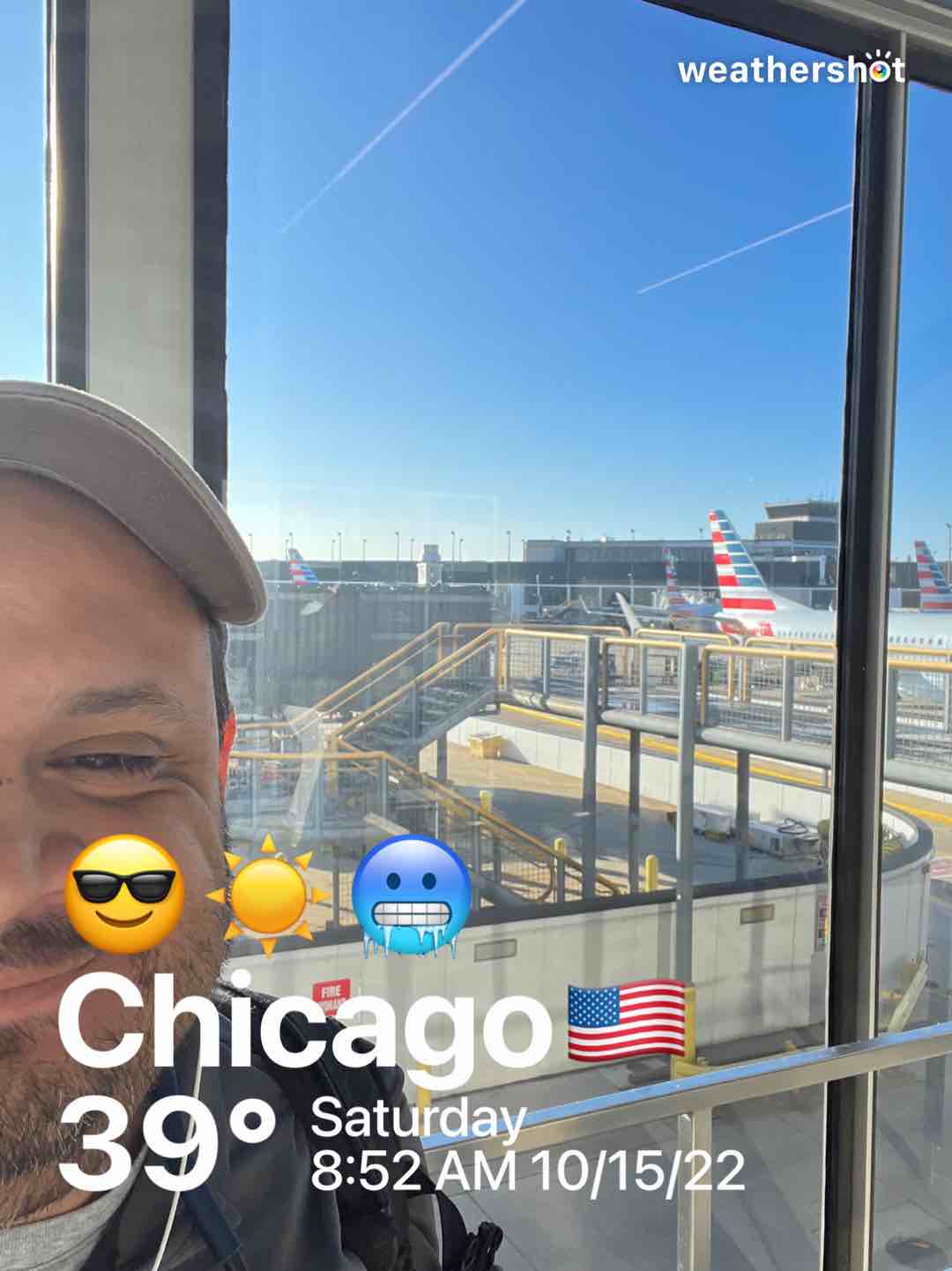 Clear weather in Chicago, 39°F — October 15, 2022 (community photo)