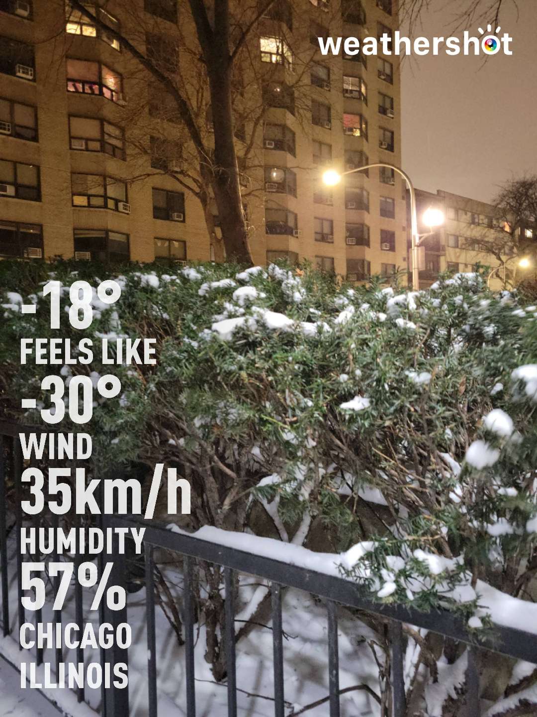 Weather in Chicago, 0°F — December 23, 2022 (community photo)