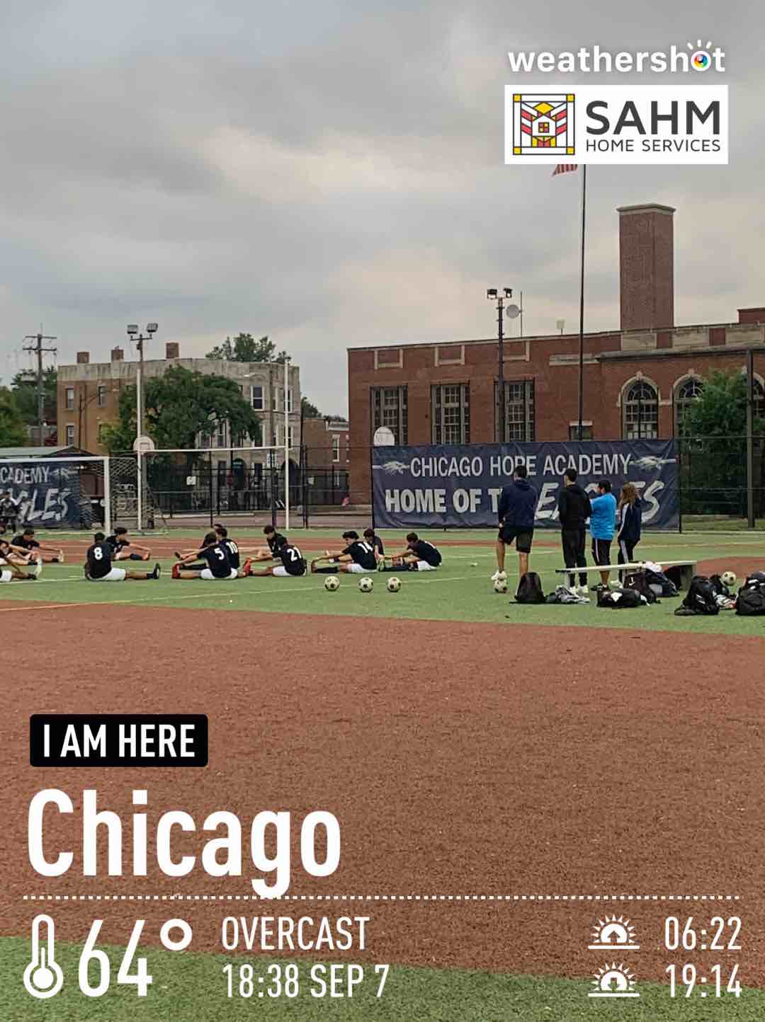 Cloudy weather in Chicago, 64°F — September 7, 2023 (community photo)