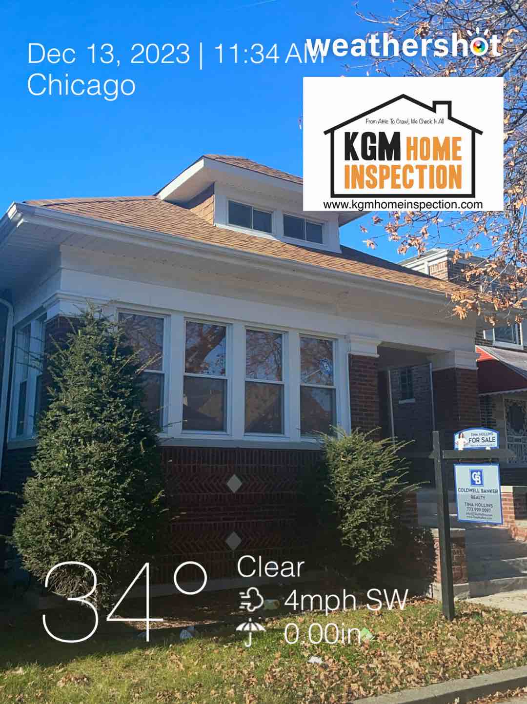 Weather in Chicago, 34°F — December 13, 2023 (community photo)