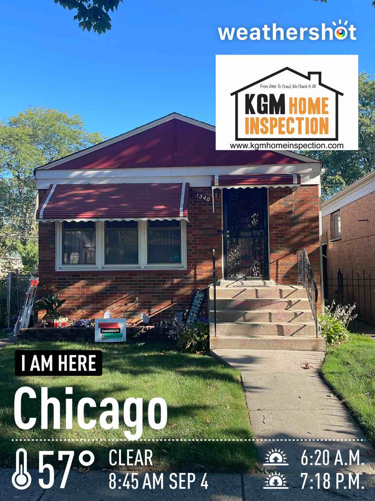 Weather in Chicago, 57°F — September 4, 2024 (community photo)