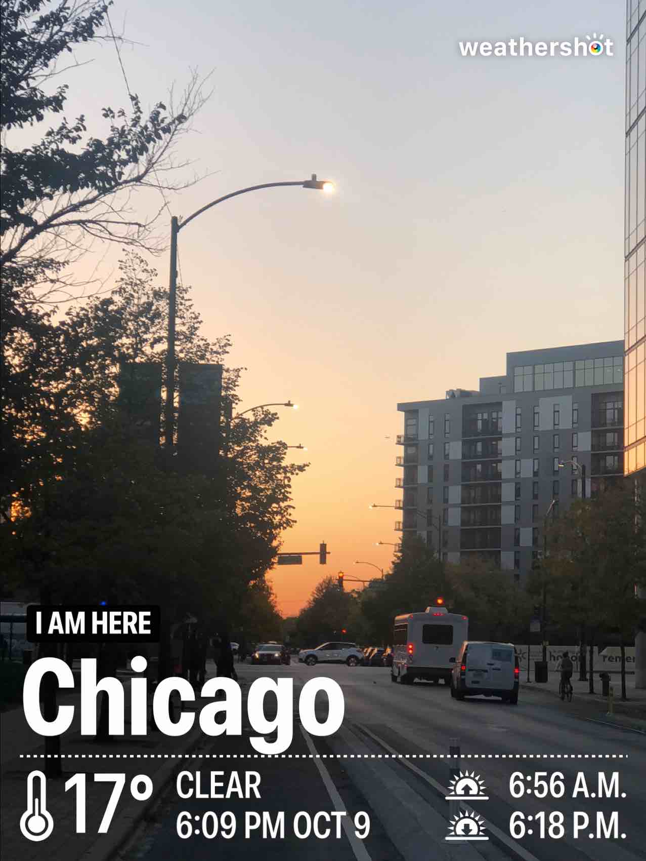 Weather in Chicago, 63°F — October 9, 2024 (community photo)