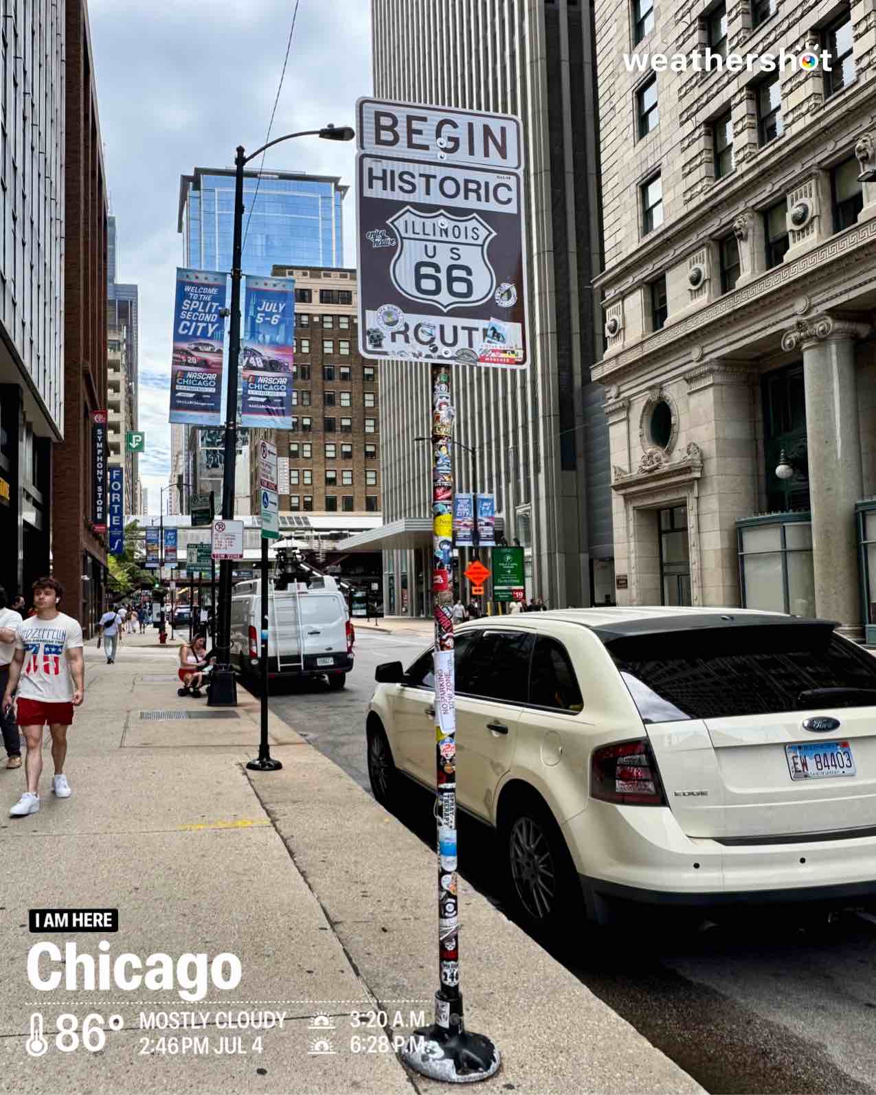 Cloudy weather in Chicago, 86°F — July 13, 2025 (community photo)