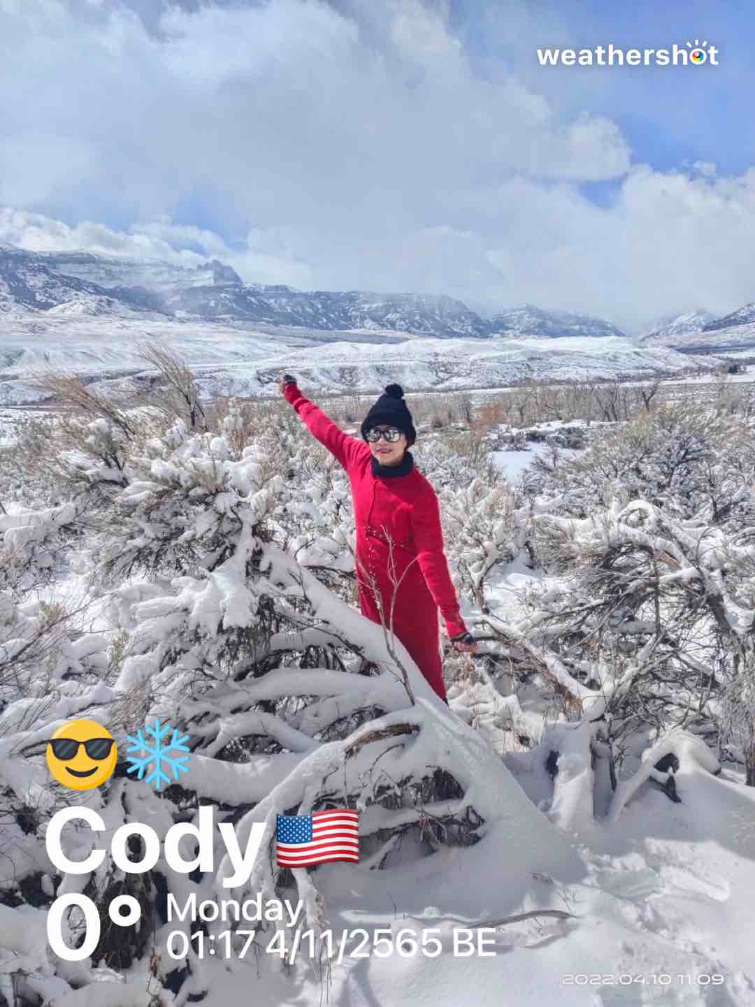 Weather in Cody, 32°F — April 11, 2022 (community photo)