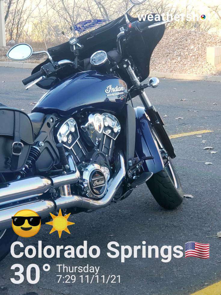 Clear night weather in Colorado Springs, 75°F — November 11, 2021 (community photo)