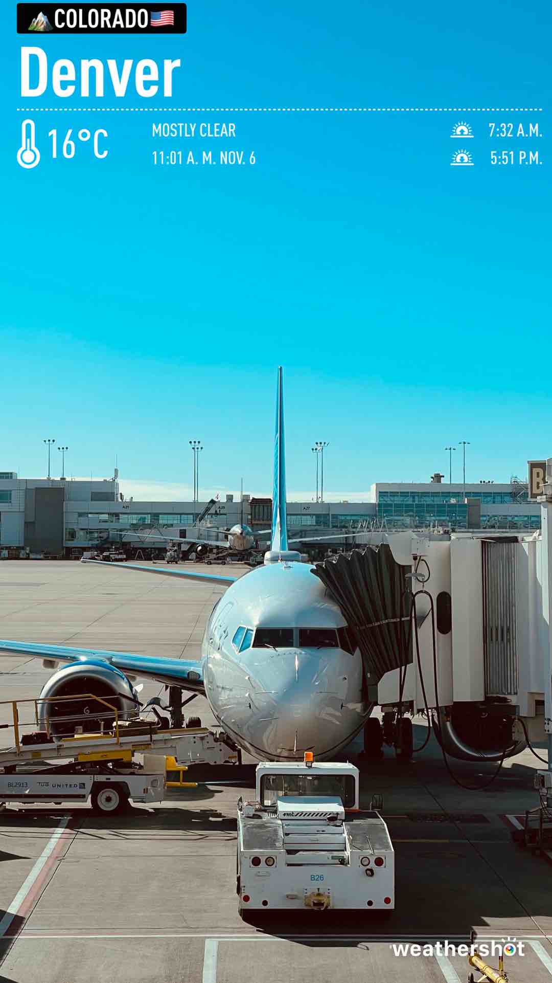 Clear weather in Denver, 61°F — November 6, 2021 (community photo)