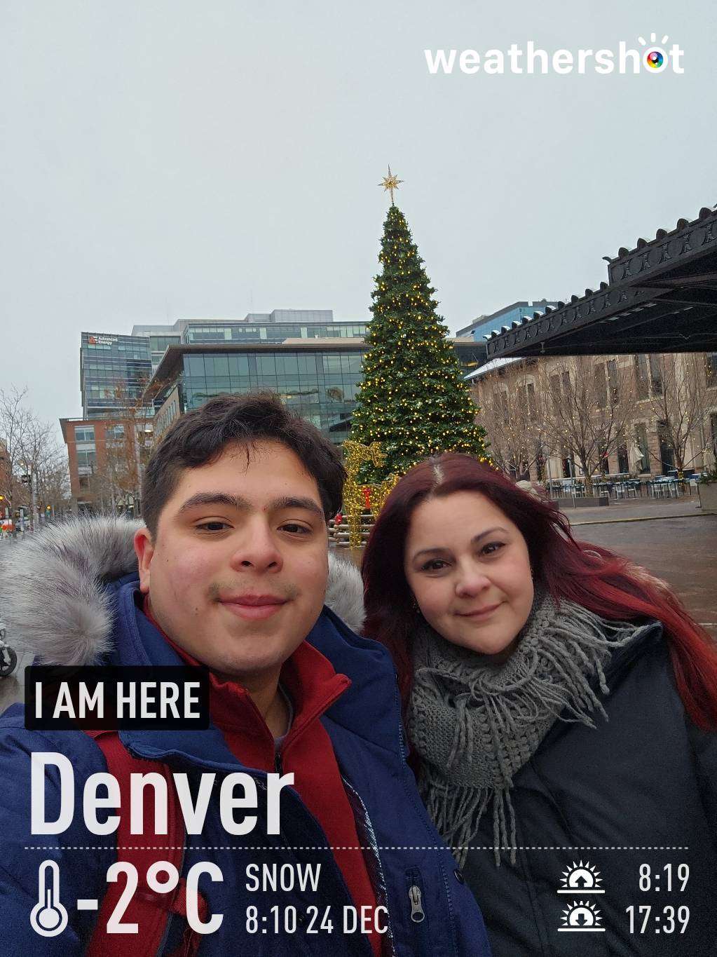 Weather in Denver, 28°F — December 24, 2023 (community photo)
