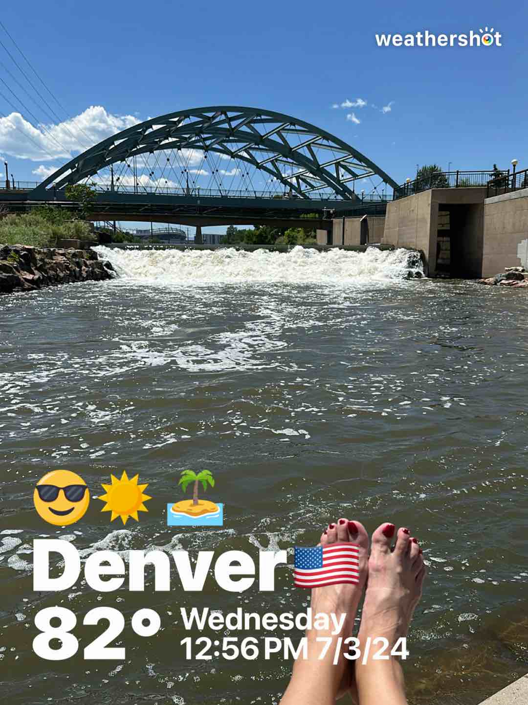 Clear weather in Denver, 82°F — July 3, 2024 (community photo)