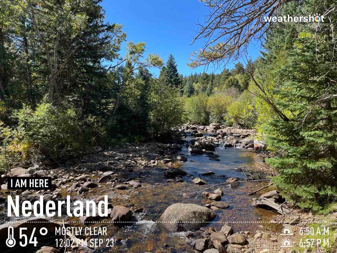 Weather in Nederland, 54°F — September 23, 2023 (community photo)