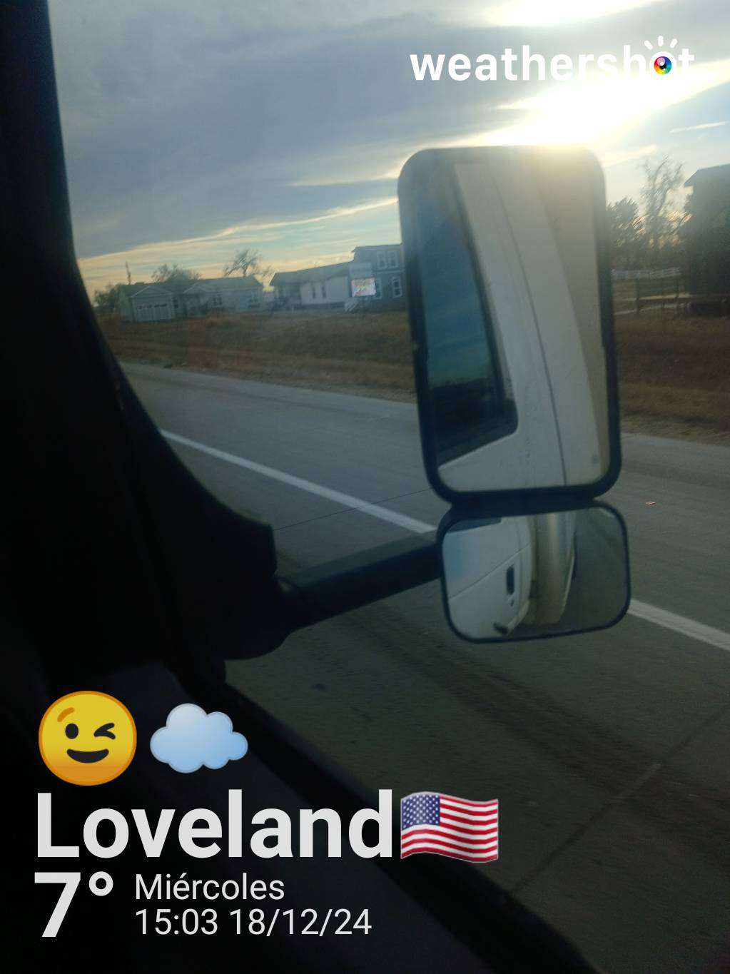 Cloudy weather in Johnstown, 45°F — December 18, 2024 (community photo)