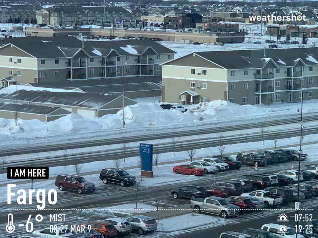 Foggy weather in Fargo, -6°F — March 22, 2022 (community photo)
