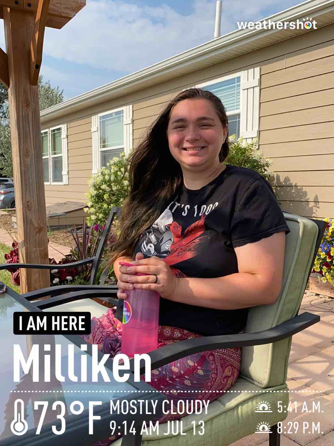 Cloudy weather in Milliken, 73°F — July 13, 2021 (community photo)
