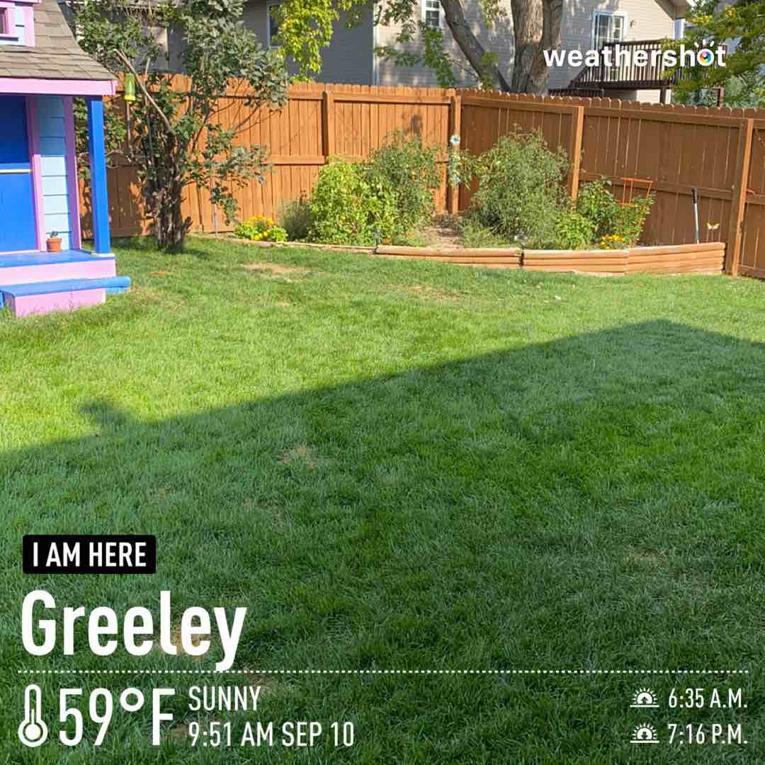 Weather in Greeley, 59°F — September 10, 2021 (community photo)