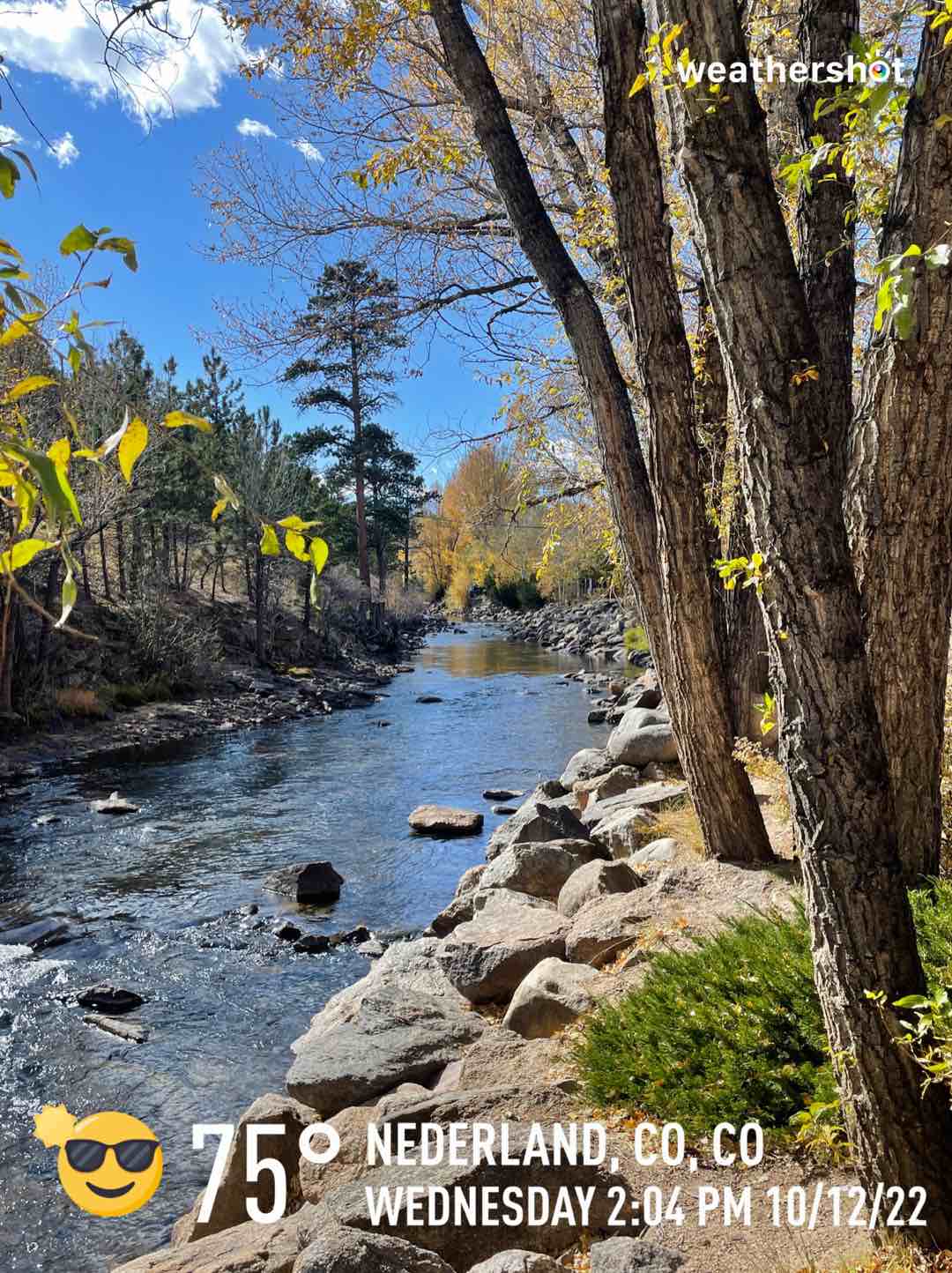 Sunny weather in Westminster, 75°F — October 14, 2022 (community photo)