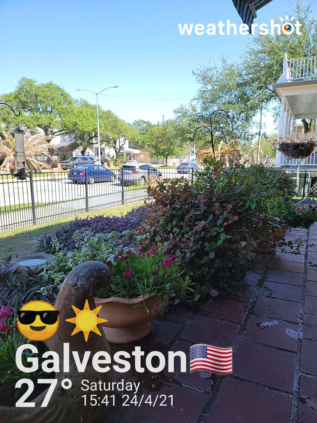 Sunny weather in Galveston, 81°F — April 24, 2021 (community photo)