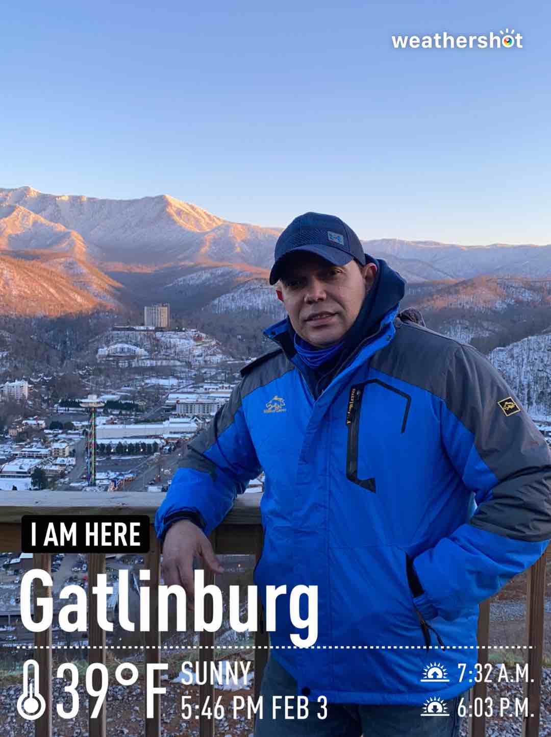 Weather in Gatlinburg, 37°F — February 3, 2021 (community photo)
