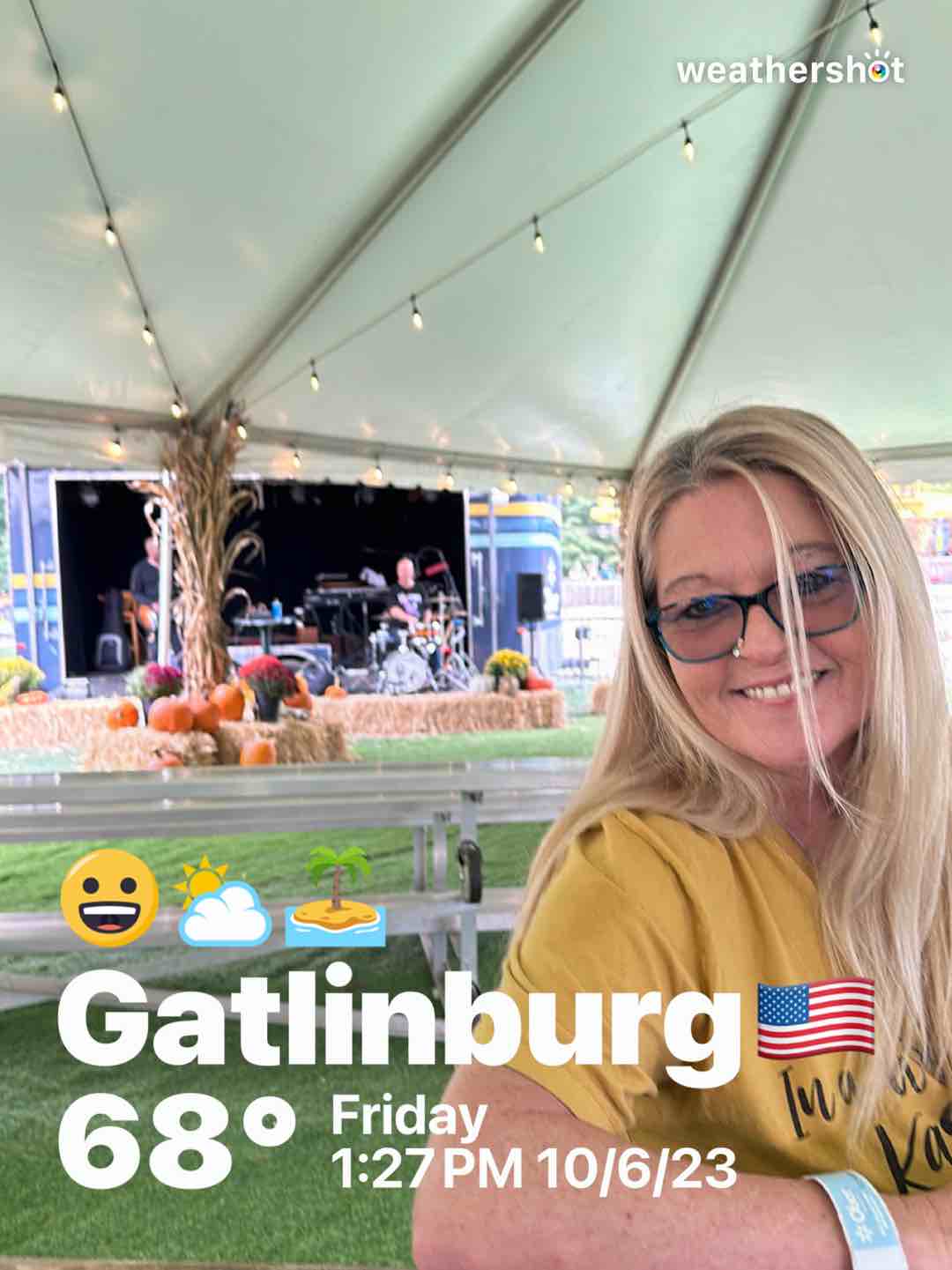 Partly cloudy weather in Gatlinburg, 68°F — October 6, 2023 (community photo)