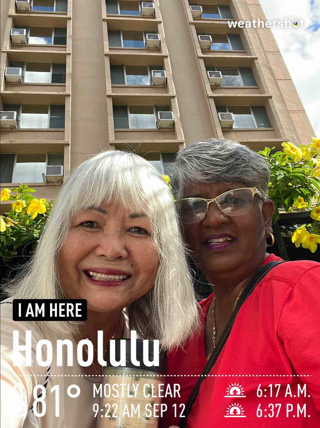 Clear weather in Honolulu, 81°F — September 12, 2022 (community photo)