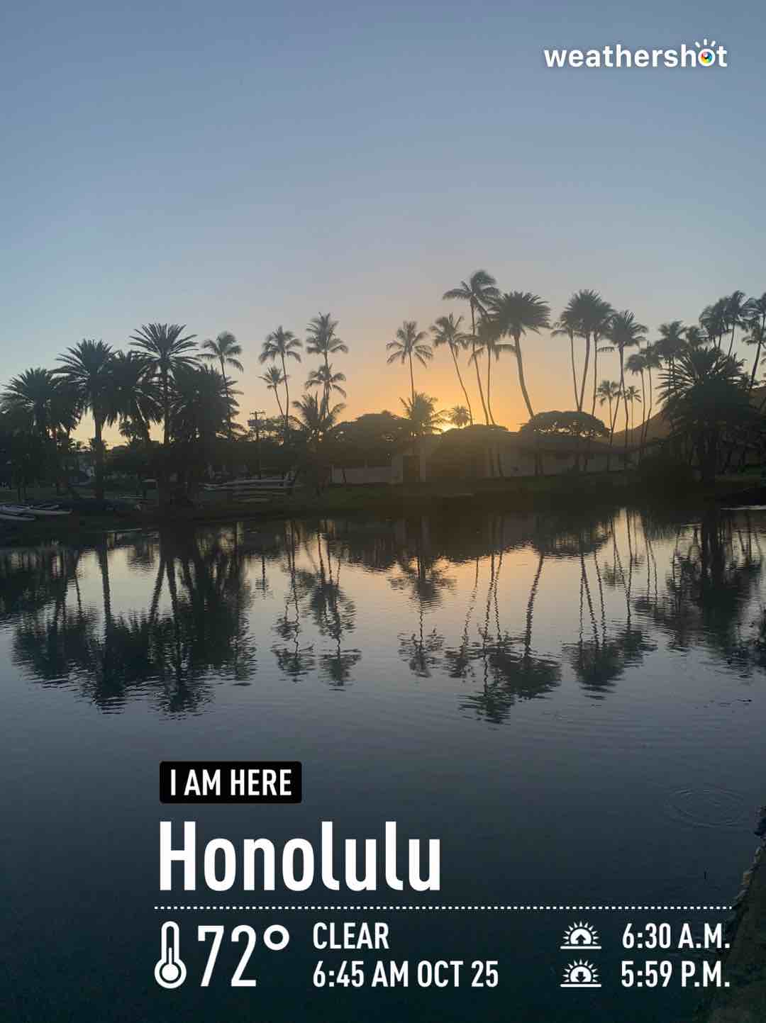 Weather in Honolulu, 72°F — October 25, 2023 (community photo)