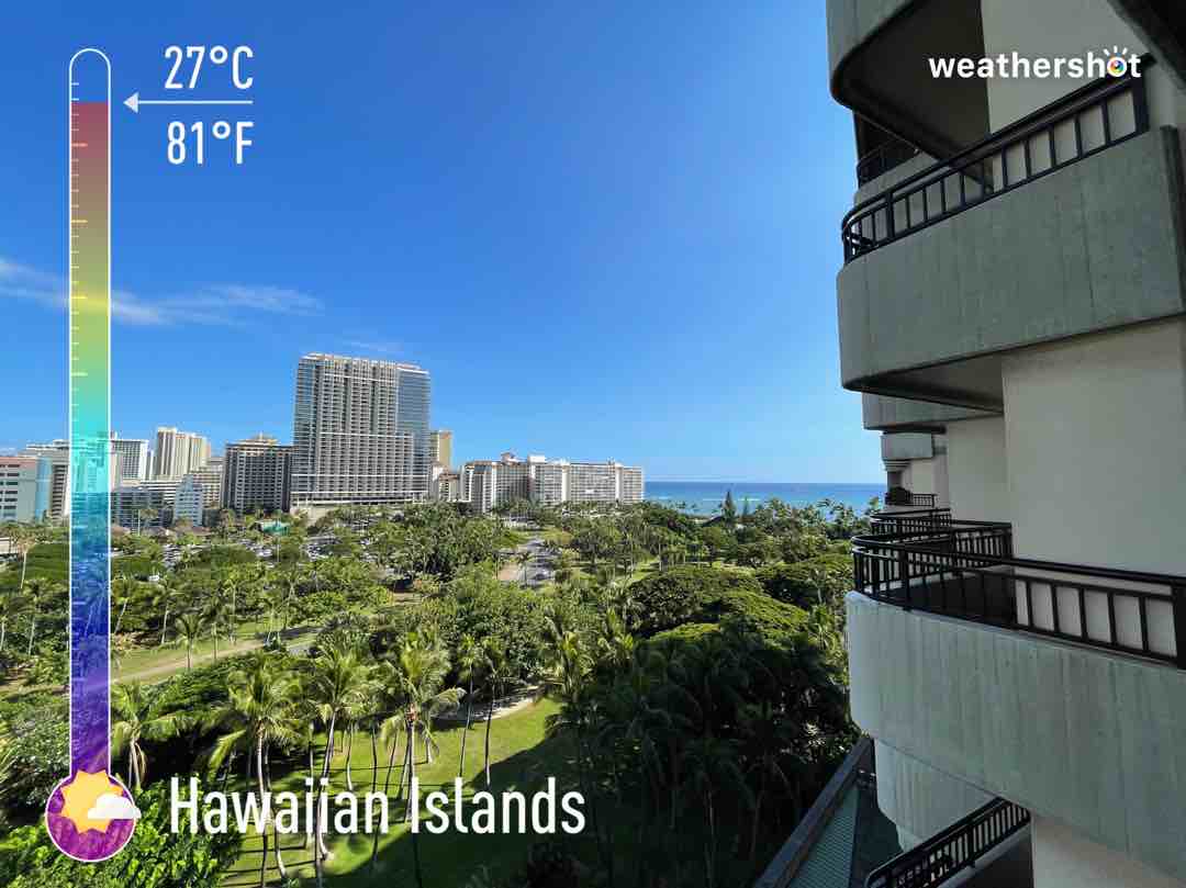 Partly cloudy weather in Honolulu, 81°F — October 3, 2023 (community photo)