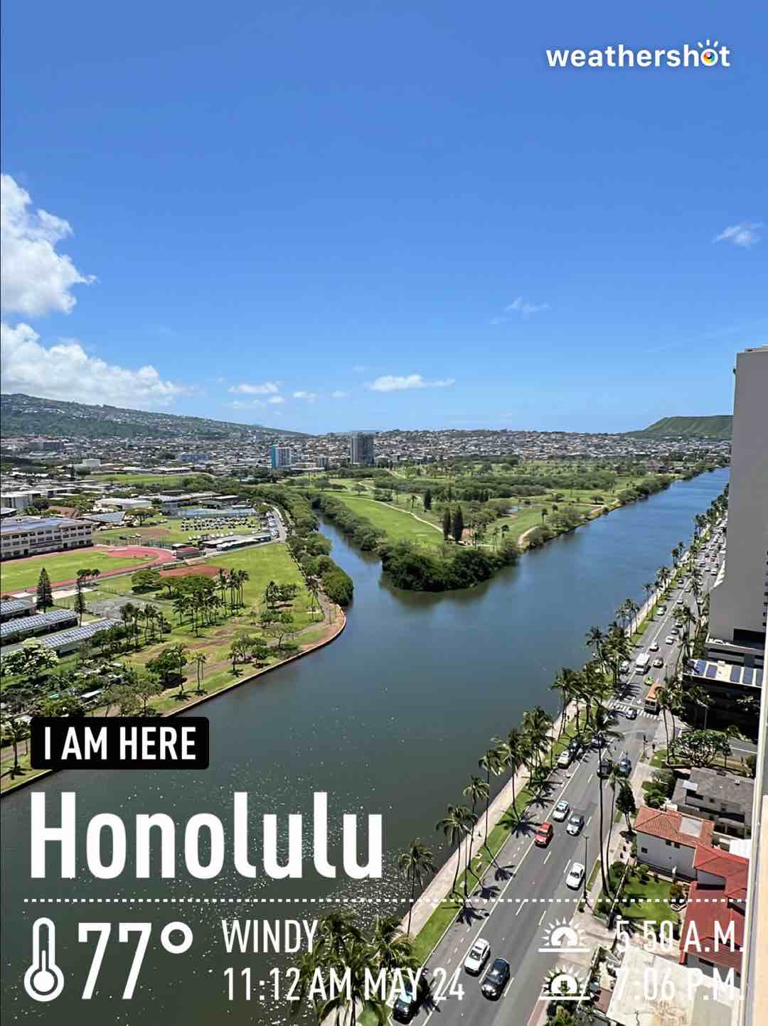 Weather in Honolulu, 77°F — May 24, 2024 (community photo)