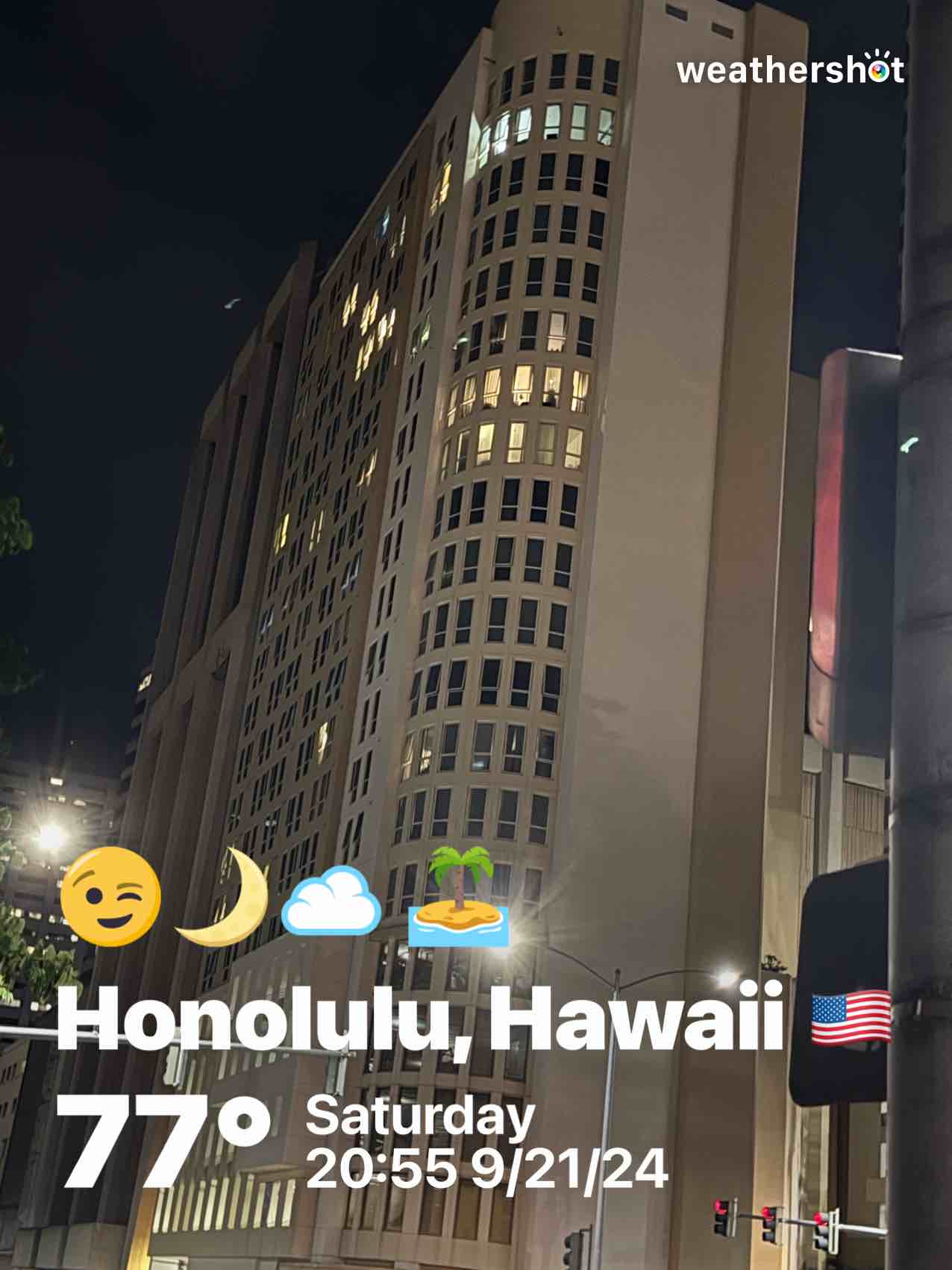 Weather in Honolulu, 77°F — September 21, 2024 (community photo)