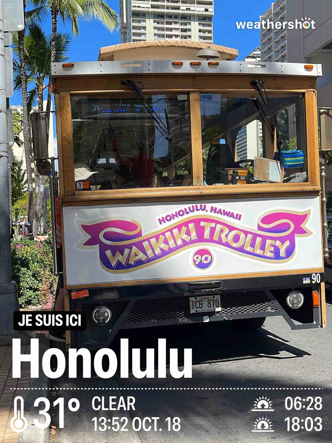 Weather in Honolulu, 88°F — October 18, 2024 (community photo)