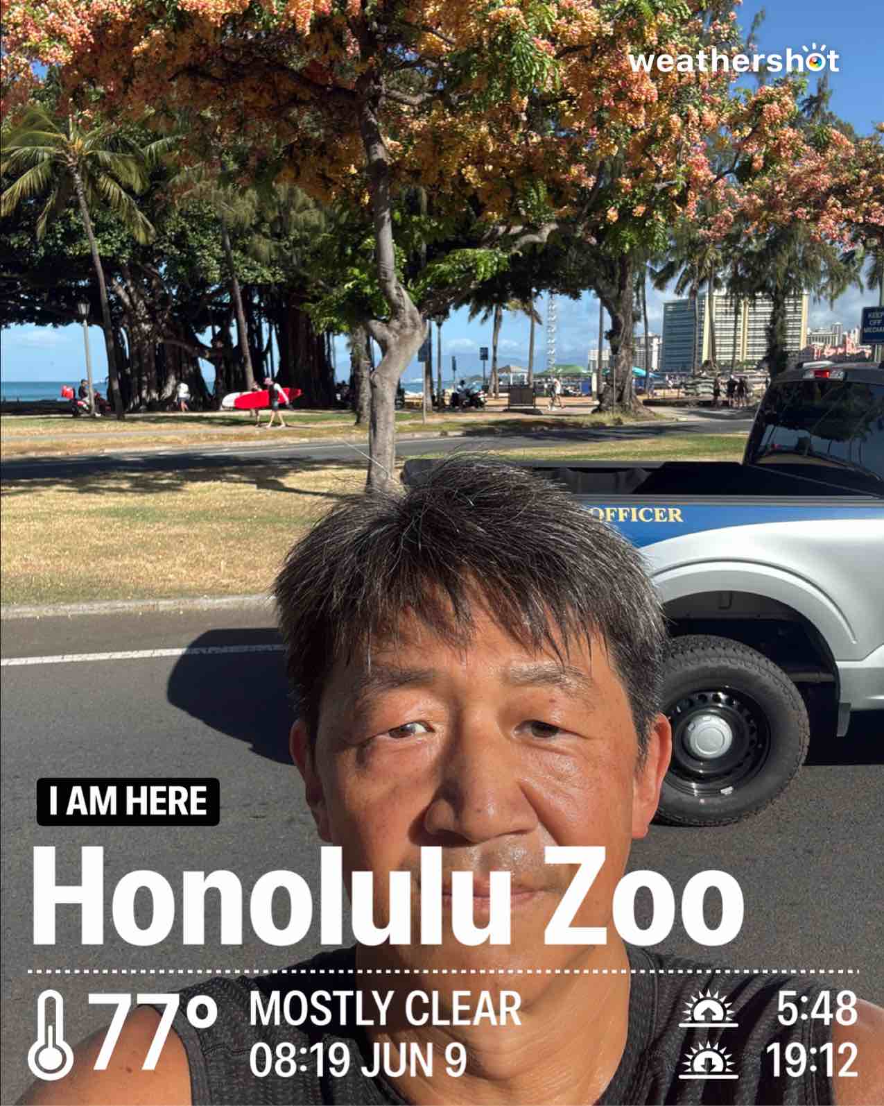 Weather in Honolulu, 77°F — June 9, 2026 (community photo)