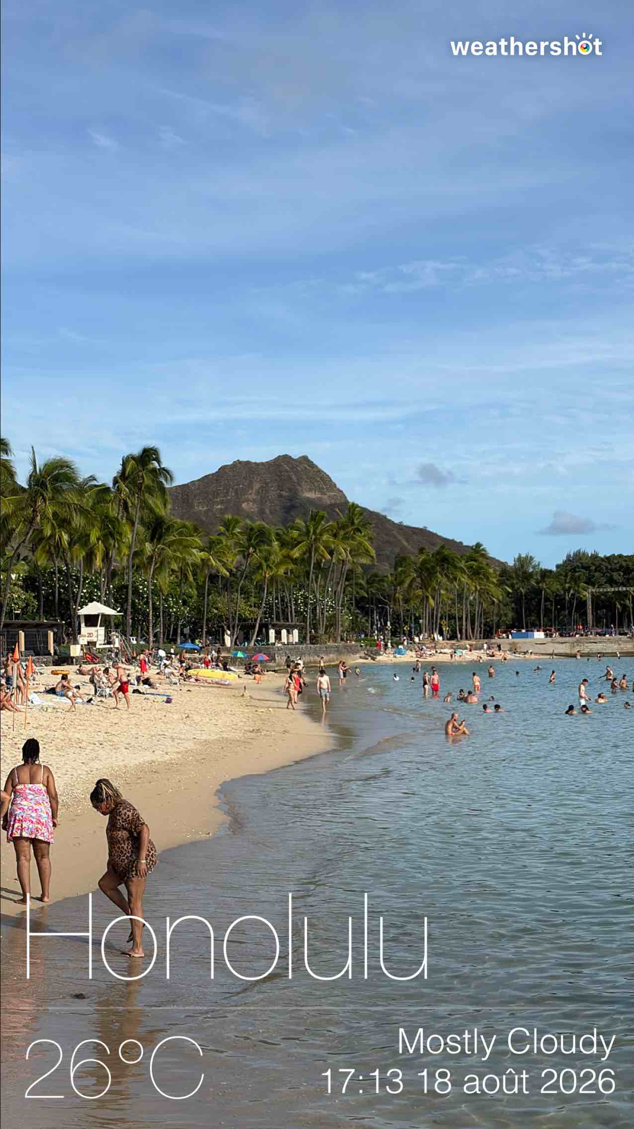 Weather in Honolulu, 79°F — August 18, 2026 (community photo)