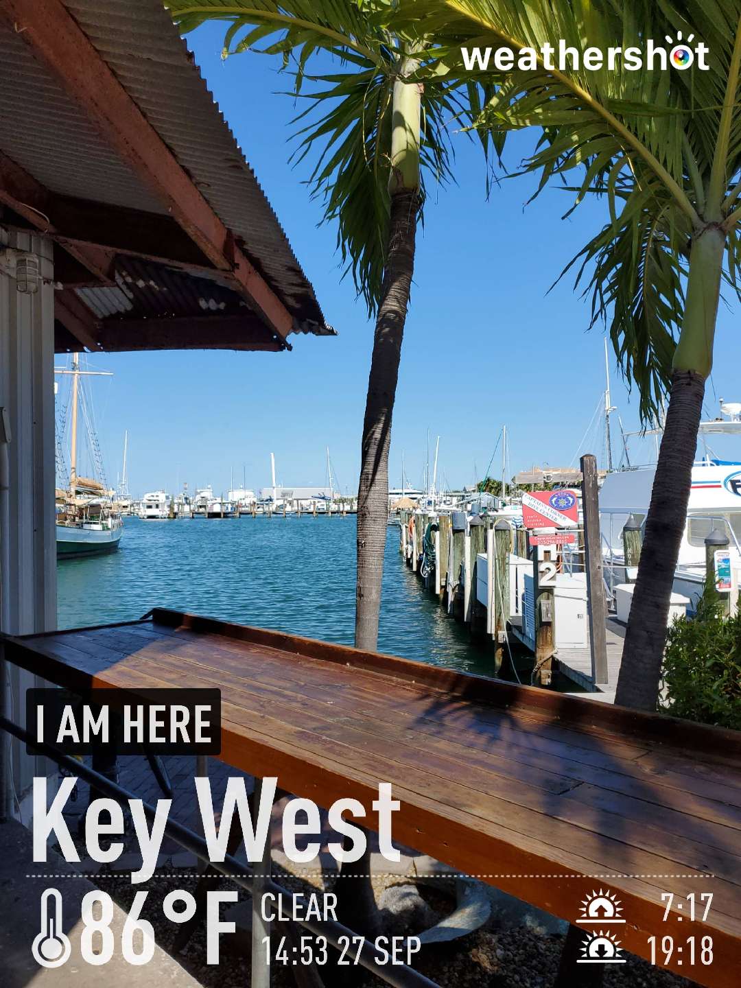 Sunny weather in Key West, 86°F — September 27, 2021 (community photo)