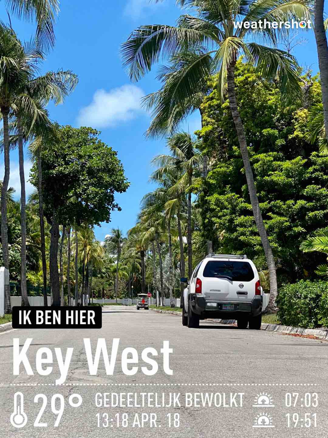 Partly cloudy weather in Key West, 79°F — April 18, 2022 (community photo)