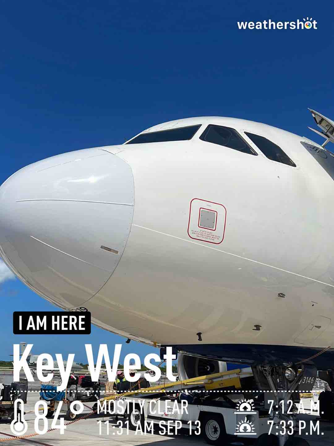 Weather in Key West, 84°F — September 13, 2023 (community photo)