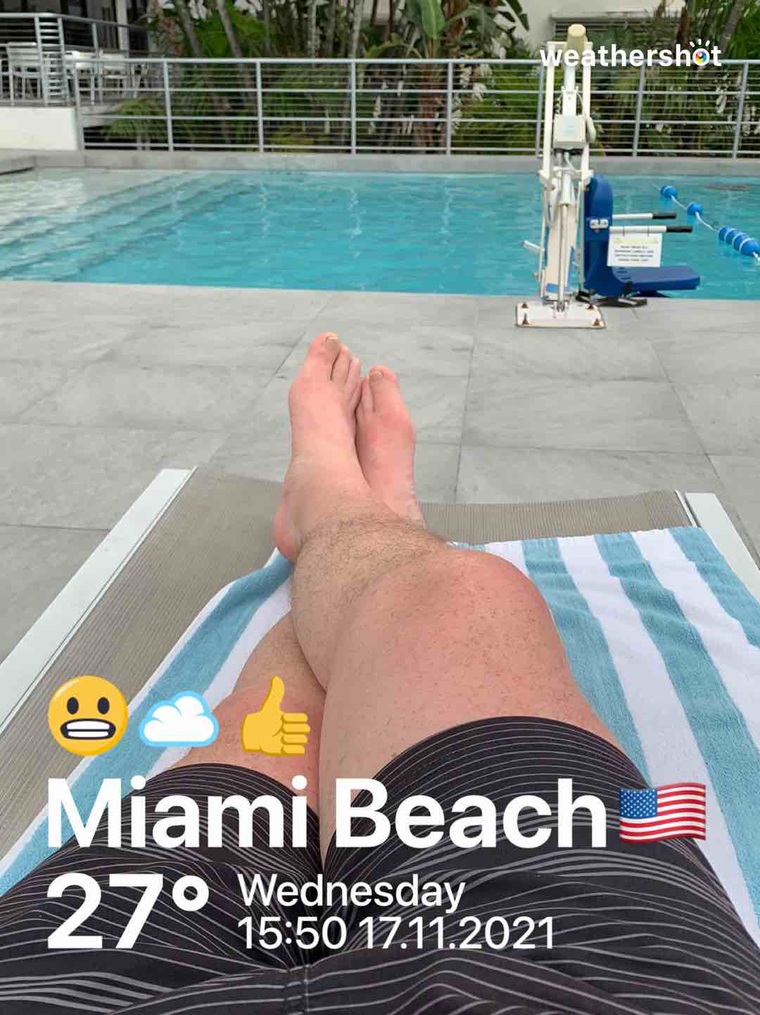 Cloudy weather in Miami Beach, 81°F — November 17, 2021 (community photo)