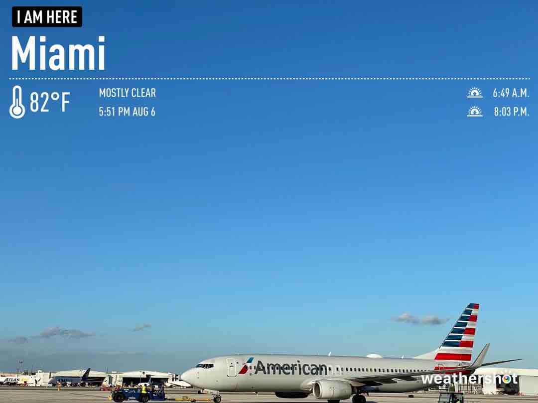 Clear weather in Miami, 90°F — December 30, 2021 (community photo)