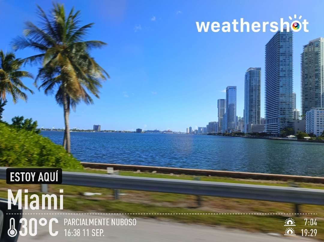 Partly cloudy weather near Miami, 86°F — September 11, 2022 (community photo)