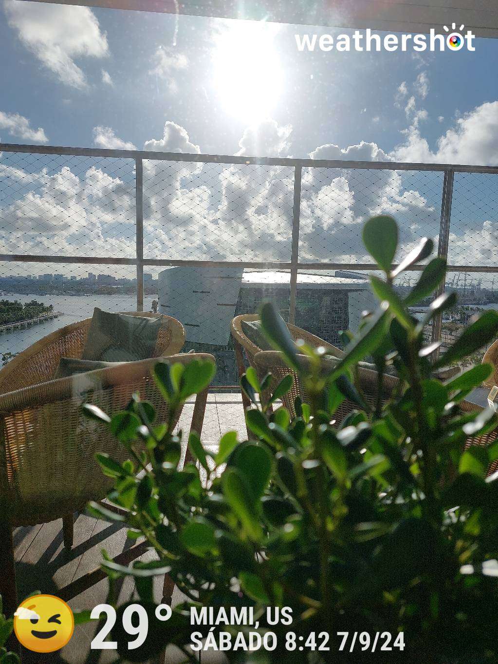 Cloudy weather in Miami, 84°F — September 7, 2024 (community photo)