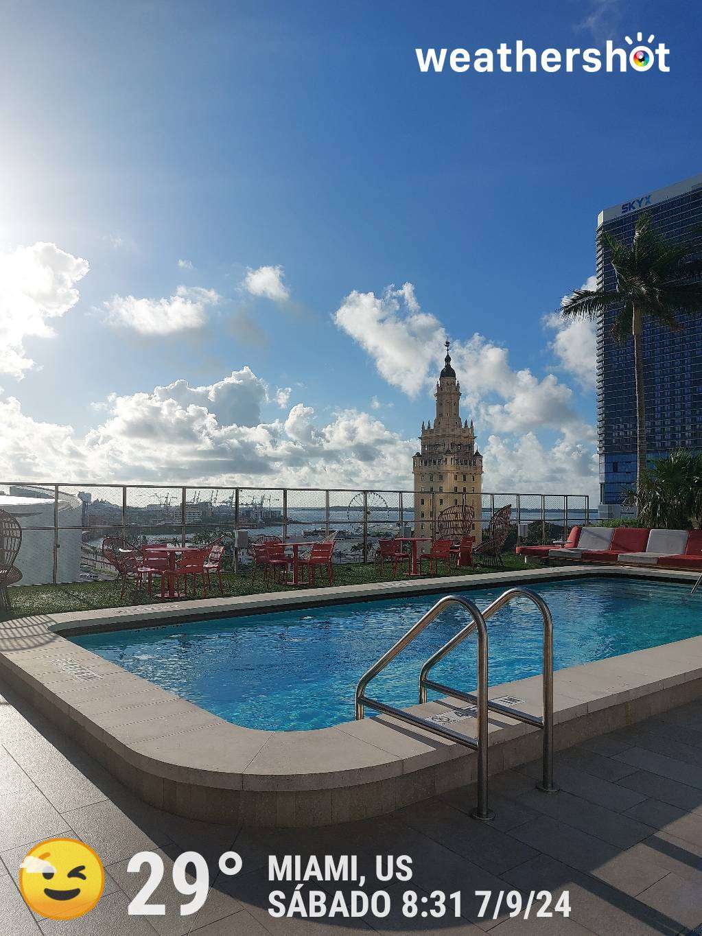 Cloudy weather in Miami, 84°F — September 7, 2024 (community photo)