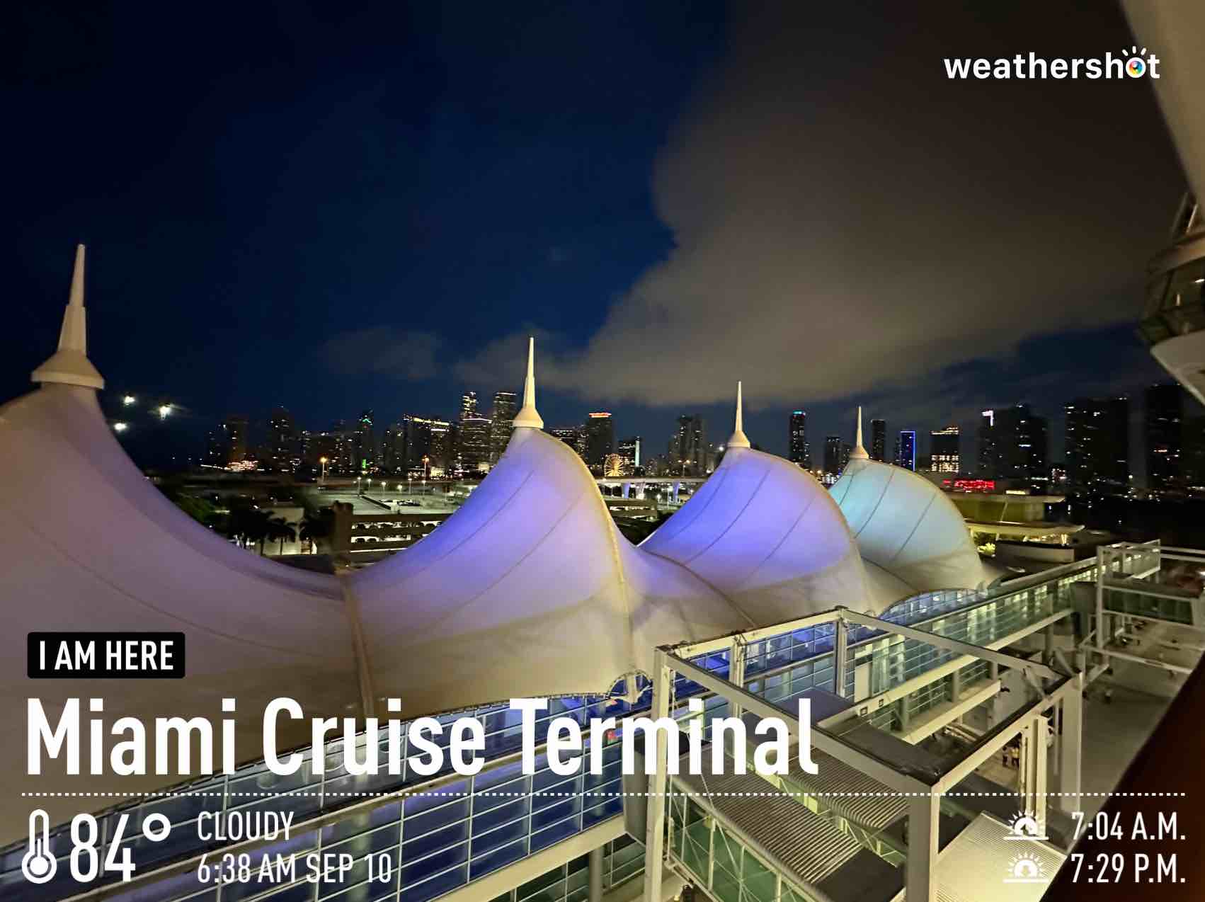 Cloudy weather in Miami, 84°F — September 10, 2024 (community photo)