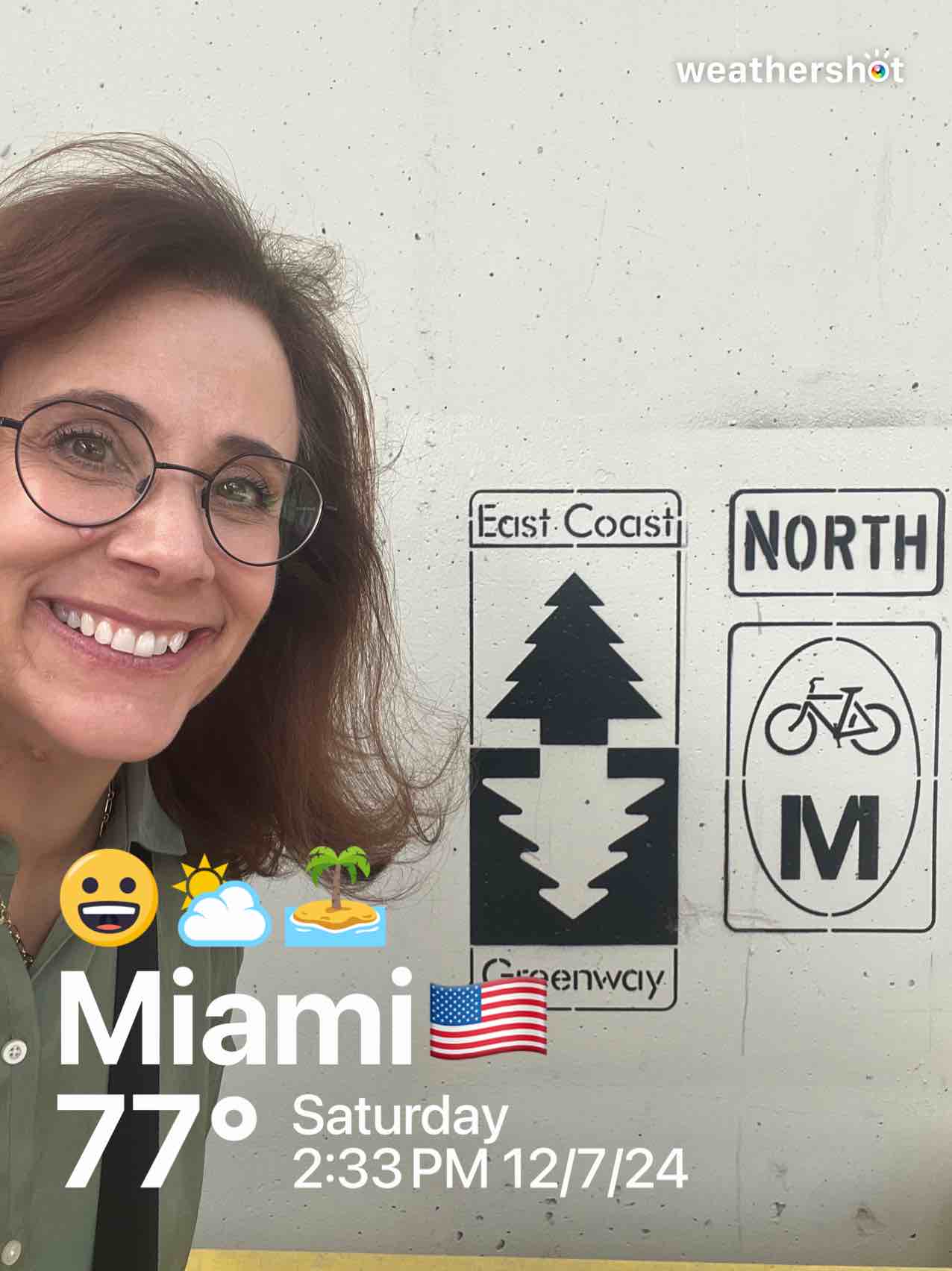 Partly cloudy weather in Miami, 77°F — December 7, 2024 (community photo)